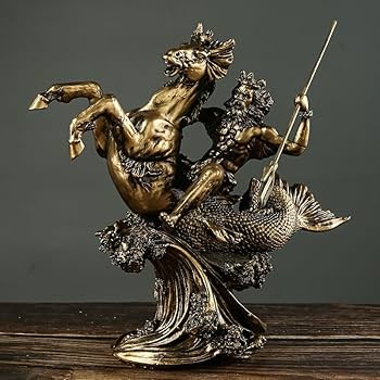 フィギュア、神話シリーズの、ギリシャ神話、海の神ポセイドン Amazon.co.jp: ギリシャ神話ポセイドン像装飾装飾ヨーロッパの